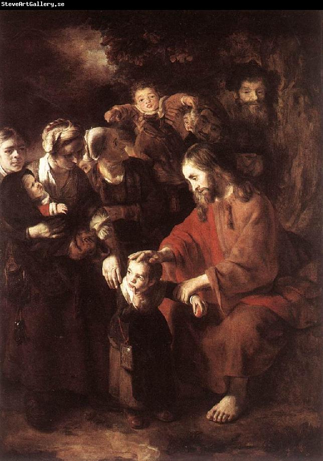 MAES, Nicolaes Christ Blessing the Children